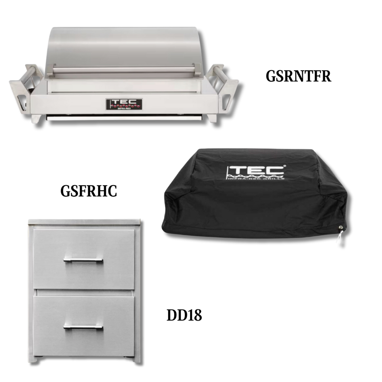 TEC GSRNTFR Natural Gas with Cover and Double Access Drawers - PCKG1-GSRNTFR