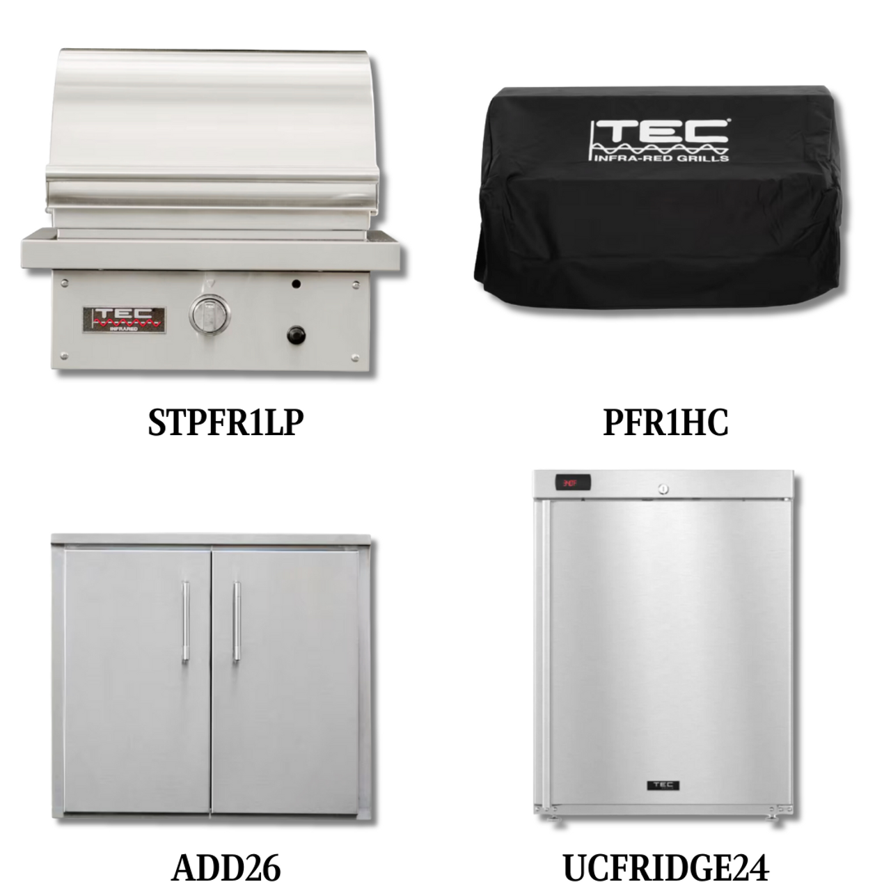TEC STPFR1LP Liquid Propane Gas with Cover, and Double Access Door and Refrigeration - PCKG2-STPFR1LP