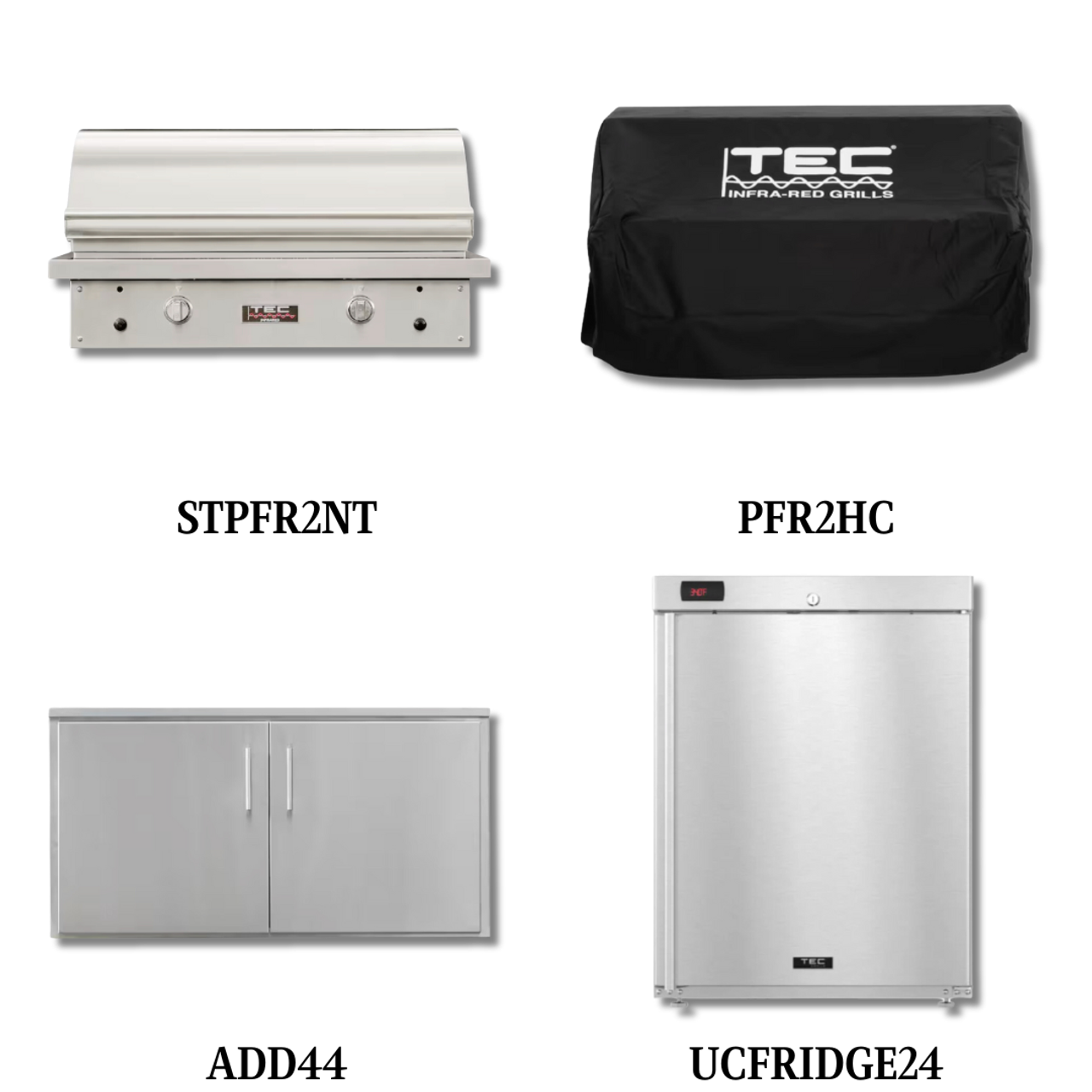 TEC STPFR2NT Natural Gas with Cover and Double Access Door and Refrigeration - PCKG2-STPFR2NT