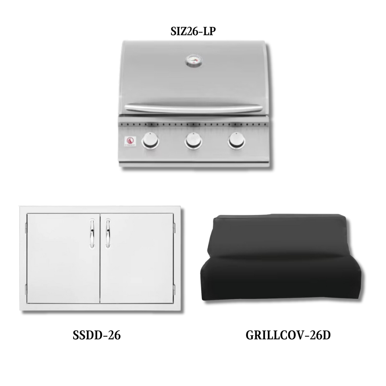Summerset SIZ26-LP with Double Access Doors and Cover - SIZ26-LP-PCKG1