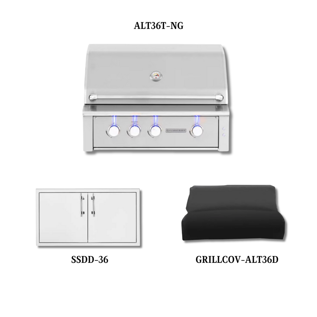 Summerset Alturi ALT36T-NG with Double Access Doors and Cover - ALT36T-NG-PCKG1