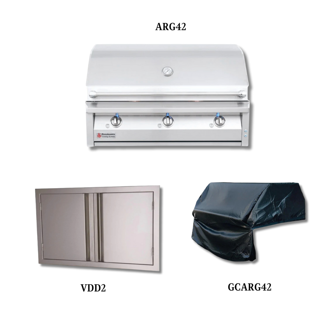 RCS ARG42 NG with Stainless Double Door and Cover - ARG42-PCKG1