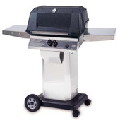 MHP WNK4DD - 57-Inch 2-Burner Stainless Cart Grill with Stainless Steel Shelves and Sear Magic Grids - Natural Gas Grill - WNK4DD-NS + OCOL + OM-N
