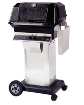 MHP JNR4DD - 37-Inch 2-Burner Stainless Cart Grill with Stainless Steel Shelves and Stainless Grids - Natural Gas - JNR4DD-N + OCOL + OM-N