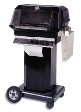 MHP JNR4DD - 37-Inch 2-Burner Black Cart Grill with Stainless Steel Shelves and SearMagic Grids - Natural Gas - JNR4DD-NS + OCOLB + OM-N