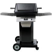 PGS A Series A40 - 2-Burner Black Portable Pedestal Base Grill - Natural Gas - A40NG + ABPED + ALC