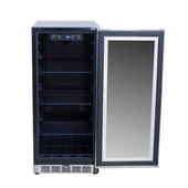 TrueFlame 15" Outdoor Rated Fridge w/Glass Door- TF-RFR-15G