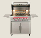 TrueFlame Deluxe Cart, Fold-Down Side Shelves, KD- CART-TF-40-DC