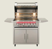 TrueFlame Deluxe Cart, Fold-Down Side Shelves, KD- CART-TF-25DC