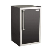 Fire Magic 20-Inch 4 0 Cu Ft Premium Right Hinge Compact Refrigerator - Stainless Steel Door Black Cabinet - 3598-DR