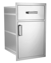 Fire Magic Premium Flush 20-Inch Pantry / Access Drawer Combo - 54020S