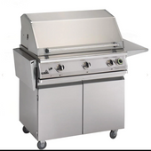 PGS T-Series Commercial - 39-Inch 3-Burner Freestanding Grill with Timer - Liquid Propane Gas - S36TLP + S36CART