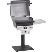 PGS T-Series T40 Commercial Cast Aluminum Natural Gas Grill With Timer On Bolt-Down Patio Post - T40NG + AMPB