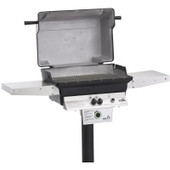 PGS T-Series T40 Commercial - 2-Burner In-Ground Post Grill - Liquid Propane Gas with Timer - T40LP + APP