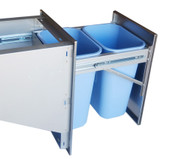 Sunstone 20"x27" Beveled Frame Trash Drawer w/Two Trash Bins - BA-TRD2027