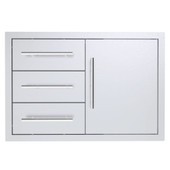 Sunstone 30 Inch Texan Series Triple Drawer Door Combo with Removable Support Frame - TEX-30TDDC