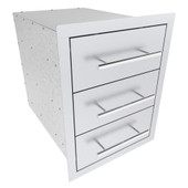 Sunstone 16 Inch Texan Series Large Triple Drawer Unit - TEX-16TD