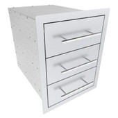 Sunstone 16 Inch Texan Series Large Triple Drawer Unit - TEX-16TD