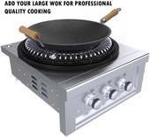 Sunstone 24 Inch Power Cirque Liquid Propane Gas Power Burner & Flat-Top Griller - SUN24PCB-PB-LP