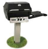 Broilmaster Premium - 24-Inch 2-Burner In Ground Post Grill - Natural Gas - P4XN + SS48G