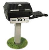 Broilmaster Premium - 24-Inch 2-Burner In Ground Post Grill - Natural Gas - P4XN + SS48G