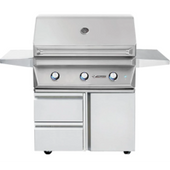 Twin Eagles - 36-Inch 3-Burner Freestanding Grill - Natural Gas with Infrared Rotisserie - TEBQ36R-CN + TEGB36SD-B