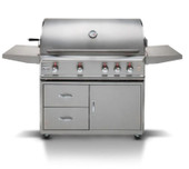 Blaze Professional LUX - 44-Inch 4-Burner Freestanding Grill - Natural Gas with Rear Infrared Burner - BLZ-4PRO-NG + BLZ-4PRO-CART-LTSC