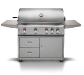 Blaze Professional LUX - 44-Inch 4-Burner Freestanding Grill - Natural Gas with Rear Infrared Burner - BLZ-4PRO-NG + BLZ-4PRO-CART-LTSC