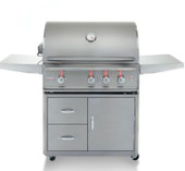 Blaze Professional LUX - 34-Inch 3-Burner Freestanding Grill - Liquid Propane Gas with Rear Infrared Burner - BLZ-3PRO + BLZ-3PRO-CART-LTSC