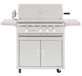 Summerset TRL - 32-Inch 3-Burner Freestanding Grill with Rotisserie - Liquid Propane Gas - TRL32-LP + CART-TRL32