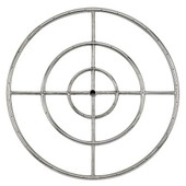 American Fire Glass 30" Triple Ring SS Burner with a 3/4" Inlet - SSFR30