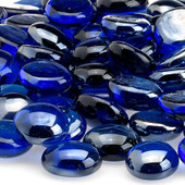 American Fire Glass Royal Blue Luster, 10 lb. Jar Fire Beads - FBROYLST10J