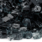 American Fire Glass 1/2" Black, 10 lb. Jar Fire Glass - AFFBLK1210J