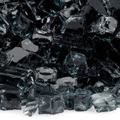 American Fire Glass 1/2" Black, 10 lb. Jar Fire Glass - AFFBLK1210J