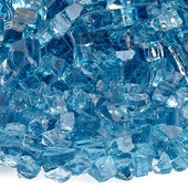 American Fire Glass 1/4" Pacific Blue, 10 lb. Jar Fire Glass - AFFPABL10J