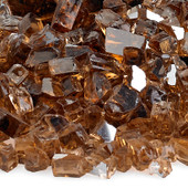 American Fire Glass 1/4" Copper Reflective, 10 lb. Jar Fire Glass - AFFCOPRF10J