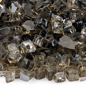 American Fire Glass 1/4" Bronze Reflective, 10 lb. Jar Fire Glass - AFFBRZRF10J