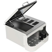 PCM 260 Series 25 Inch Slide In Ice Bin Cooler With Speed Rail & Condiment Holder - BBQ-260-SI