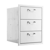 PCM 260 Series 16 Inch Triple Access Drawer With Paper Towel Holder - BBQ-260-DRW3-PTH