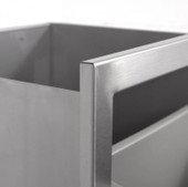 PCM 260 Series 13 Inch narrow Roll Out Trash Bin - BBQ-260-TRNW-DRW