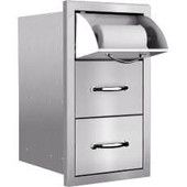 Summerset 17" Vertical 2 Drawer & Paper Towel Holder Combo Masonry - SSTDC-17M