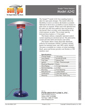 Sunglo 50000 BTU Natural Gas Patio Heater Black A242B - A242B