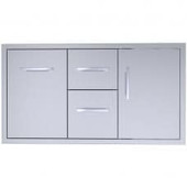 Sunstone 42" Beveled Style Double Drawer & Door Combo w/Removable Support Frame - BA-DDC42
