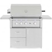 Summerset Alturi - 36-Inch 3-Burner - Freestanding Grill - Liquid Propane Gas with Stainless Steel Burner & Rotisserie - ALT36T-LP + CART-ALT36