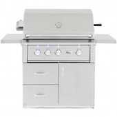 Summerset Alturi - 36-Inch 3-Burner - Freestanding Grill - Liquid Propane Gas with Stainless Steel Burner & Rotisserie - ALT36T-LP + CART-ALT36