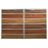 Summerset Madera 30 Inch Stainless Steel and Teak Wood Double Access Door - SSMDD-30-TK