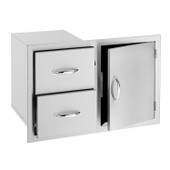 Summerset Access Door & Double Drawer Combo, 42 Inch - SSDC2-42