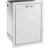 Summerset 20 Inch Roll Out Vented Stainless Steel Liquid Propane Gas Tank Storage / Trash Bin - SSDR1-20LP