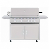 Summerset TRL - 38-Inch 4-Burner Freestanding Grill with Rotisserie - Natural Gas - TRL38-NG + CART-TRL38