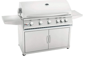 Summerset Sizzler - 40-Inch 5-Burner Freestanding Grill with Rear Infrared Burner - Natural Gas - SIZ40-NG + CART-SIZ40